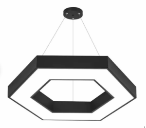 Lampara colgante led hexágono 60cm